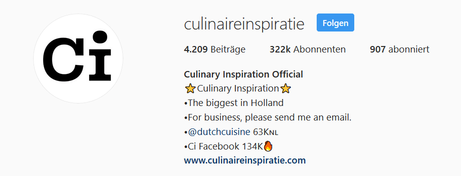 culinaireinspiratie instagram